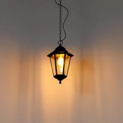 Klassieke buiten hanglamp zwart IP44 - Havana