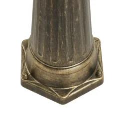 Klassieke buiten lantaarn antiek goud met helder glas 198cm IP44 - London