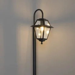 Klassieke buiten lantaarn zwart 135 cm IP44 - Berta