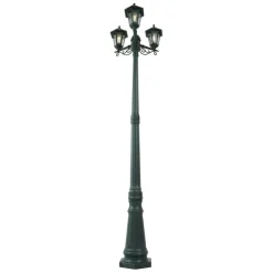 Klassieke buiten lantaarn donker groen 217cm 3-lichts IP44 - New Haven