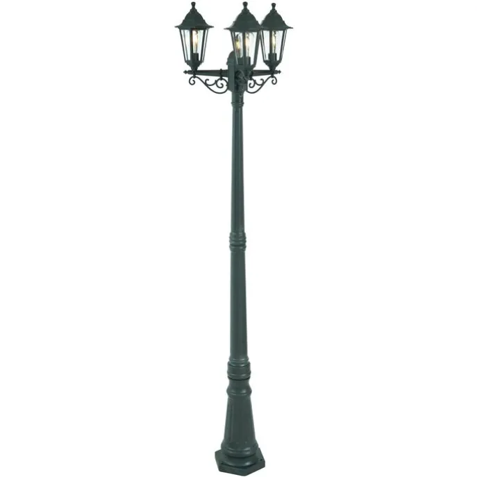 Klassieke buiten lantaarn donker groen 217cm 3-lichts IP44 - New Haven