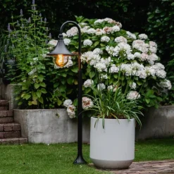 Klassieke buiten lantaarn zwart 125 cm IP44 - Daphne