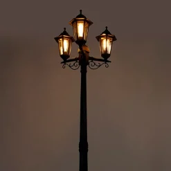 Klassieke buiten lantaarn zwart 3-lichts IP44 - New Haven