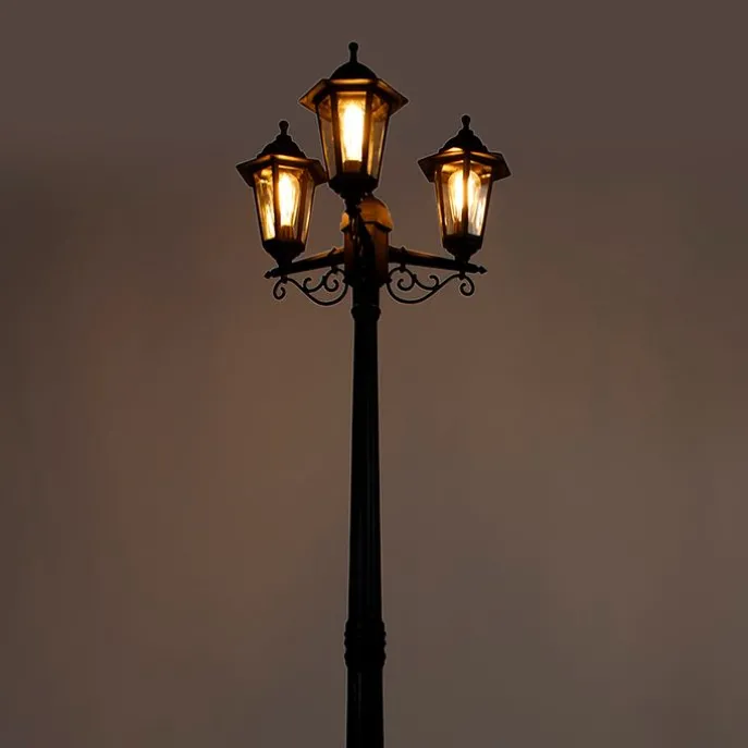 Klassieke buiten lantaarn zwart 3-lichts IP44 - New Haven