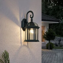 Klassieke buiten wandlamp antiek groen IP44 - Glasgow