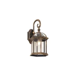 Klassieke buiten wandlamp antiek goud IP44 - Glasgow
