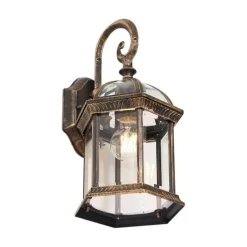Klassieke buiten wandlamp antiek goud IP44 - Glasgow
