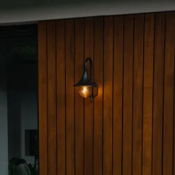 Klassieke buiten wandlamp zwart IP44 - Daphne