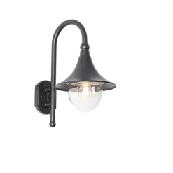 Klassieke buiten wandlamp zwart IP44 - Daphne