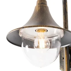 Klassieke buiten wandlamp antiek goud IP44 - Daphne