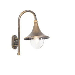 Klassieke buiten wandlamp antiek goud IP44 - Daphne