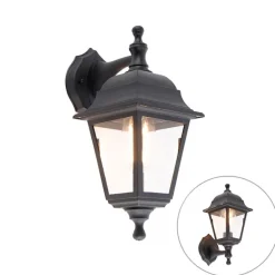 Klassieke buiten wandlamp zwart IP44 - Capital