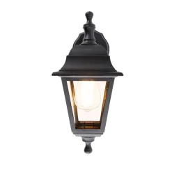 Klassieke buiten wandlamp zwart IP44 - Capital