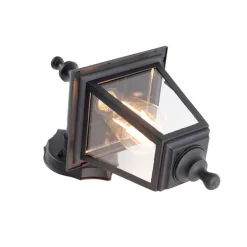 Klassieke buiten wandlamp zwart IP44 - Capital