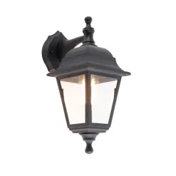 Klassieke buiten wandlamp zwart IP44 - Capital