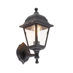 Klassieke buiten wandlamp zwart IP44 - Capital