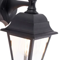 Klassieke buiten wandlamp zwart IP44 - Capital