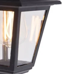 Klassieke buiten wandlamp zwart IP44 - Capital