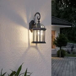 Klassieke buiten wandlamp antiek zilver IP44 - Glasgow