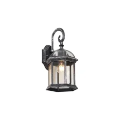 Klassieke buiten wandlamp antiek zilver IP44 - Glasgow