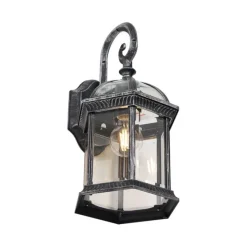 Klassieke buiten wandlamp antiek zilver IP44 - Glasgow