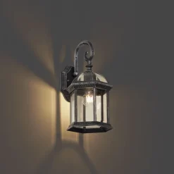 Klassieke buiten wandlamp antiek zilver IP44 - Glasgow