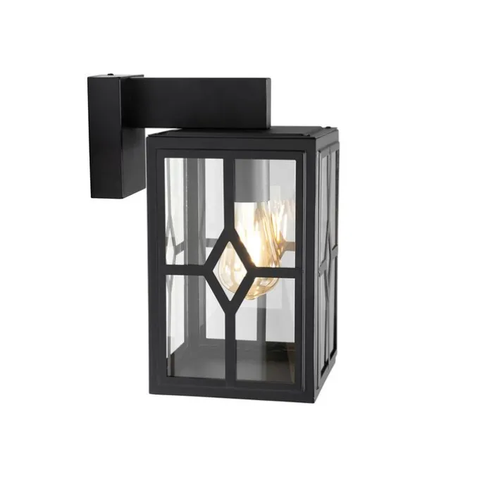 Klassieke buiten wandlamp zwart IP44 - Dover
