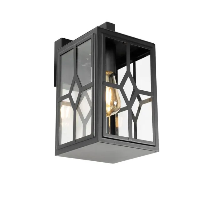Klassieke buiten wandlamp zwart IP44 - Dover