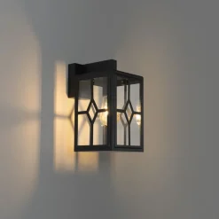 Klassieke buiten wandlamp zwart IP44 - Dover
