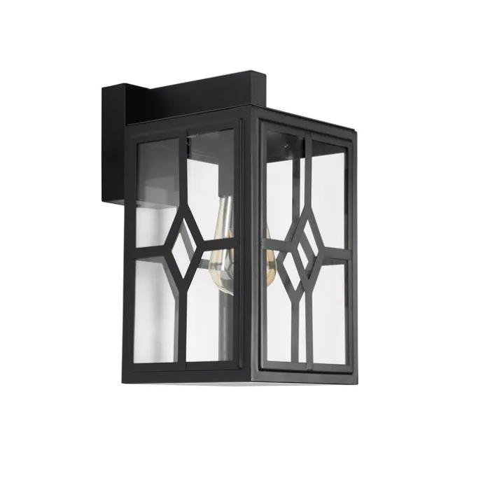 Klassieke buiten wandlamp zwart IP44 - Dover