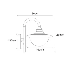 Klassieke buiten wandlantaarn antiek goud IP44 - Bruges