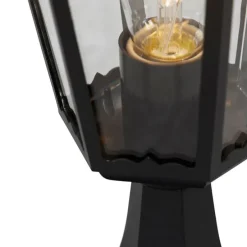 Klassieke buitenlantaarn sokkel zwart 48,6 cm IP44 - New Orleans