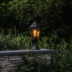 Klassieke buitenlantaarn sokkel zwart 48 cm IP44 - New Orleans