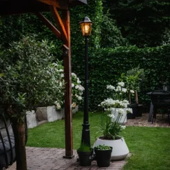 Klassieke buitenlantaarn zwart 200 cm IP44 - Havana