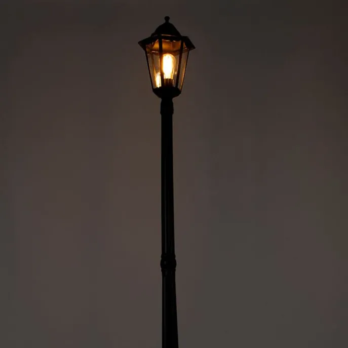 Klassieke buitenlantaarn zwart 200 cm IP44 - Havana