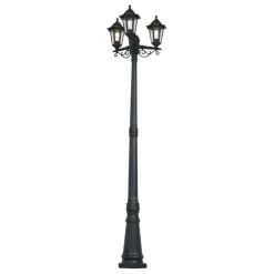 Klassieke buitenpaal zwart 217cm IP44 - New Haven Hammered