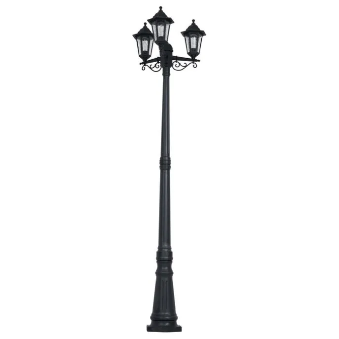 Klassieke buitenpaal zwart 217cm IP44 - New Haven Hammered