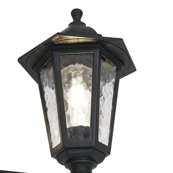 Klassieke buitenpaal zwart 217cm IP44 - New Haven Hammered