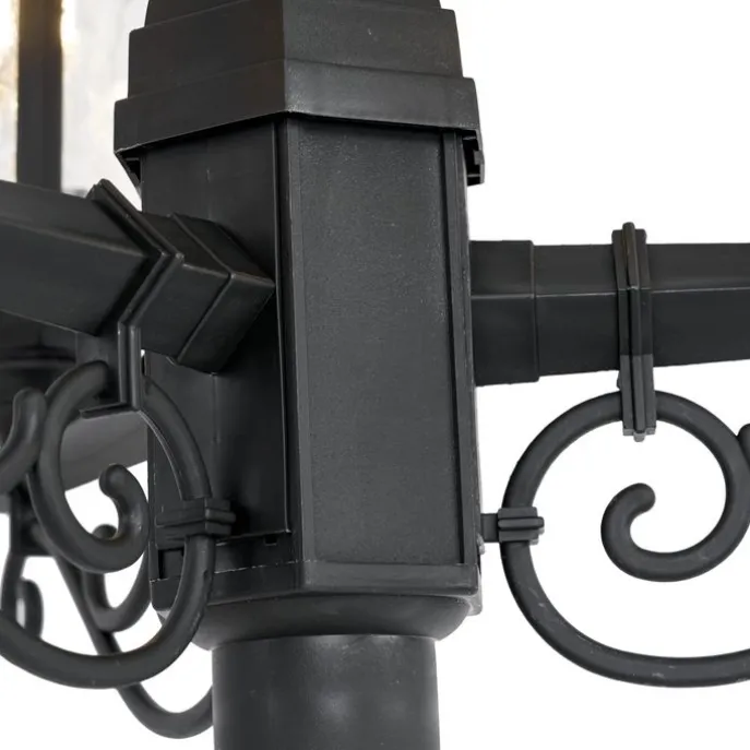 Klassieke buitenpaal zwart 217cm IP44 - New Haven Hammered