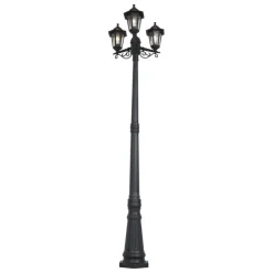 Klassieke buitenpaal zwart 217cm IP44 - New Haven Hammered