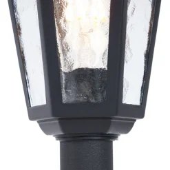 Klassieke buitenpaal zwart 122cm IP44 - New Haven Hammered