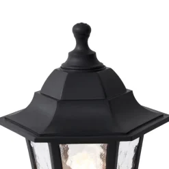 Klassieke buitenpaal zwart 122cm IP44 - New Haven Hammered