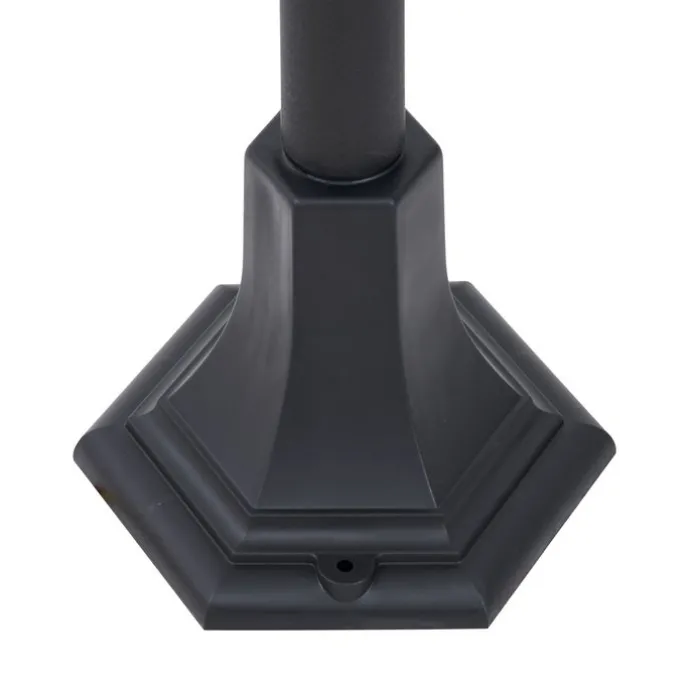 Klassieke buitenpaal zwart 122cm IP44 - New Haven Hammered