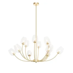 Klassieke hanglamp goud met glas 12-lichts - Elien