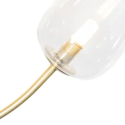 Klassieke hanglamp goud met glas 12-lichts - Elien