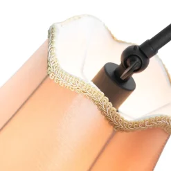 Klassieke hanglamp zwart met lampenkap goud 5-lichts - Nona