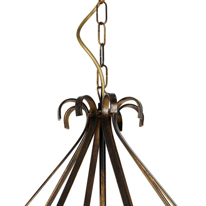 Klassieke kroonluchter antiek goud 8-lichts - Giuseppe