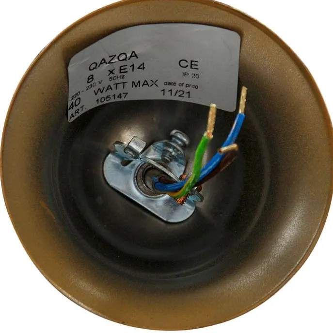 Klassieke kroonluchter antiek goud 8-lichts - Giuseppe