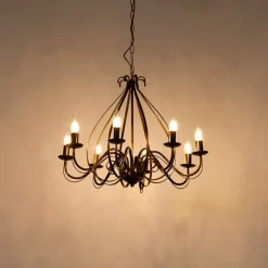 Klassieke kroonluchter antiek goud 8-lichts - Giuseppe