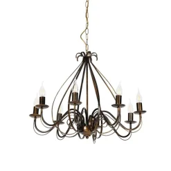 Klassieke kroonluchter antiek goud 8-lichts - Giuseppe